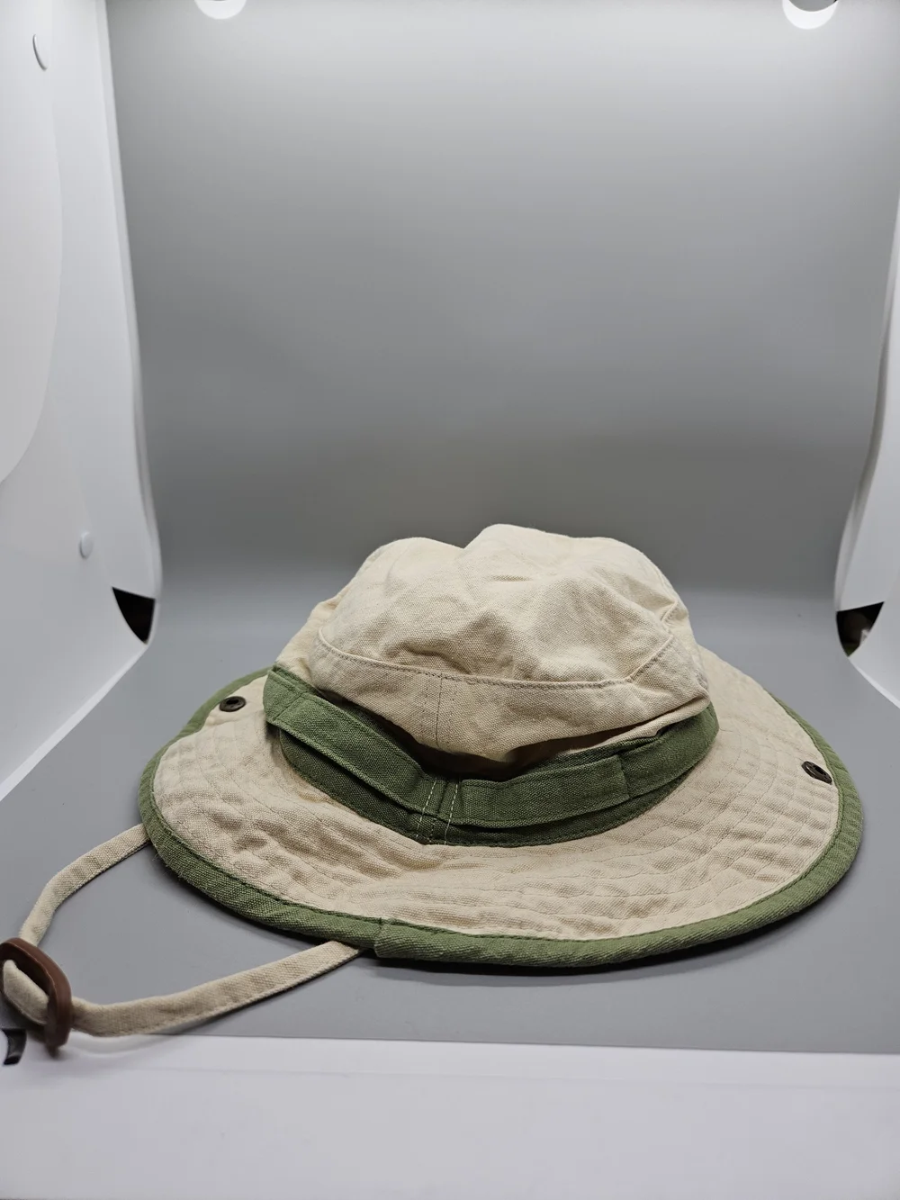 Peanuts Snoopy Beagle Scouts 50th Anniversary Boonie Hat Tan Green Canvas Sun
